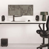 Audio Speakers: Kanto UKI 100W Desktop Speakers with Bluetooth, USB-C, Headphone out, Onyx (Matte Black), Pair