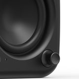 Audio Speakers: Kanto UKI 100W Desktop Speakers with Bluetooth, USB-C, Headphone out, Onyx (Matte Black), Pair