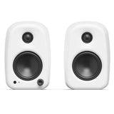 Audio Speakers: Kanto UKI 100W Desktop Speakers with Bluetooth, USB-C, Headphone out, Chalk (Matte White), Pair