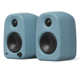 Audio Speakers: Kanto UKI 100W Desktop Speakers with Bluetooth, USB-C, Headphone out, Cornflower (Matte Blue), Pair