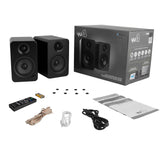 Bluetooth Speakers: Kanto YU4 140W Powered Bookshelf Speakers with Bluetooth and Phono Preamp - Pair, Matte Black
