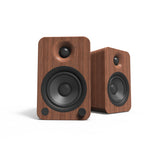 Bluetooth Speakers: Kanto YU4 140W Powered Bookshelf Speakers with Bluetooth and Phono Preamp - Pair, Walnut
