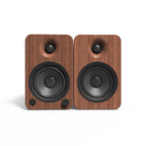 Bluetooth Speakers: Kanto YU4 140W Powered Bookshelf Speakers with Bluetooth and Phono Preamp - Pair, Walnut