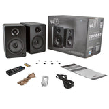Bluetooth Speakers: Kanto YU6 200W Powered Bookshelf Speakers with Bluetooth and Phono Preamp - Pair, Matte Black