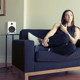 Bluetooth Speakers: Kanto YU6 200W Powered Bookshelf Speakers with Bluetooth and Phono Preamp - Pair, Matte White