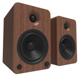 Bluetooth Speakers: Kanto YU6 200W Powered Bookshelf Speakers with Bluetooth and Phono Preamp - Pair, Walnut