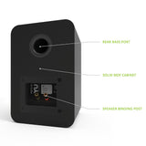 Bluetooth Speakers: Kanto YU Passive 4" Speakers with 1" Silk Dome Tweeter and 4" Kevlar Woofer - Black, Pair