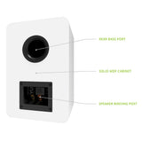 Bluetooth Speakers: Kanto YU Passive 5.25" Speakers with 1" Silk Dome Tweeter and 5.25" Kevlar Woofer - White, Pair
