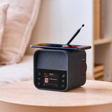 Clocks: Lexon Oslo Dab & Fm Alarm Clock Radio / Bluetooth Speaker / Wireless Charger - Black
