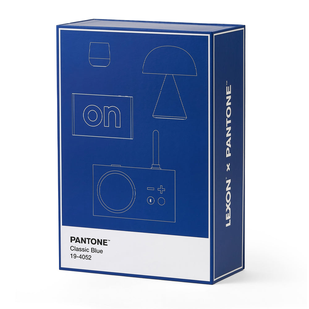 Table Lamps: Lexon GIFT Set PANTONE - Includes Mino+ Mini Speaker, Flip Classic Clock, Mina M Lamp, Thykho 3  Speaker - Classic Blue