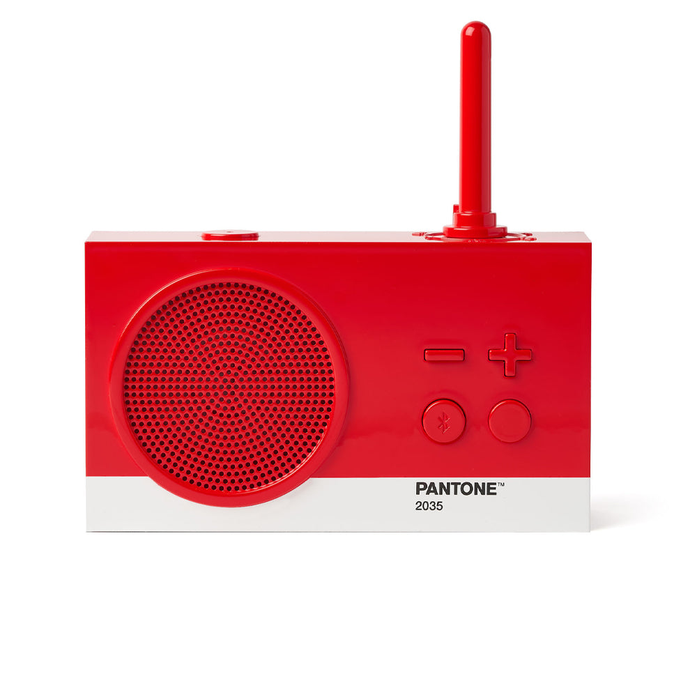 Table Lamps: Lexon GIFT Set PANTONE - Includes Mino+ Mini Speaker, Flip Classic Clock, Mina M Lamp, Thykho 3  Speaker - 2035 Red