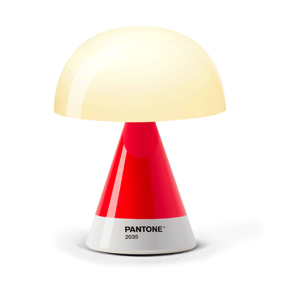 Table Lamps: Lexon GIFT Set PANTONE - Includes Mino+ Mini Speaker, Flip Classic Clock, Mina M Lamp, Thykho 3  Speaker - 2035 Red