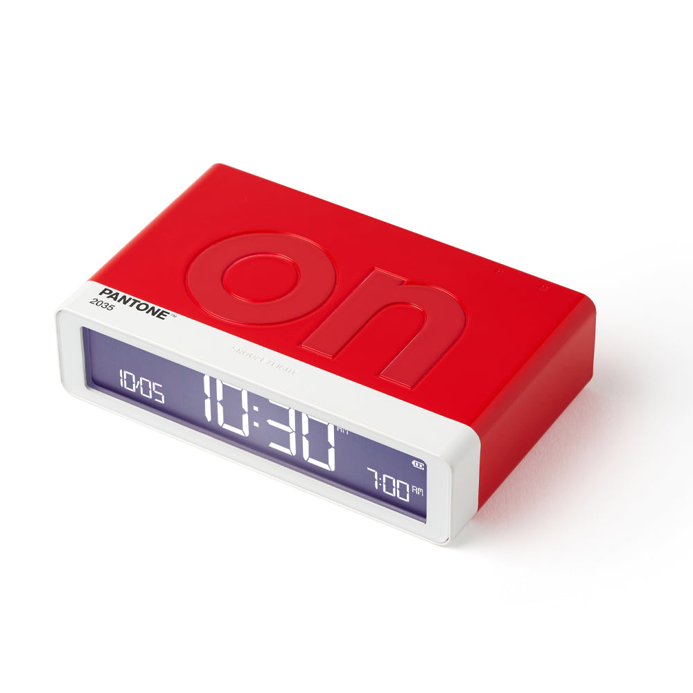 Table Lamps: Lexon GIFT Set PANTONE - Includes Mino+ Mini Speaker, Flip Classic Clock, Mina M Lamp, Thykho 3  Speaker - 2035 Red