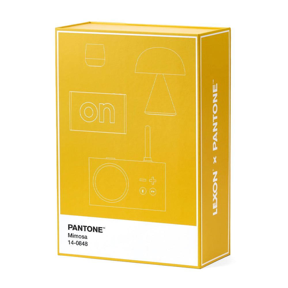 Table Lamps: Lexon GIFT Set PANTONE - Includes Mino+ Mini Speaker, Flip Classic Clock, Mina M Lamp, Thykho 3  Speaker - Yellow