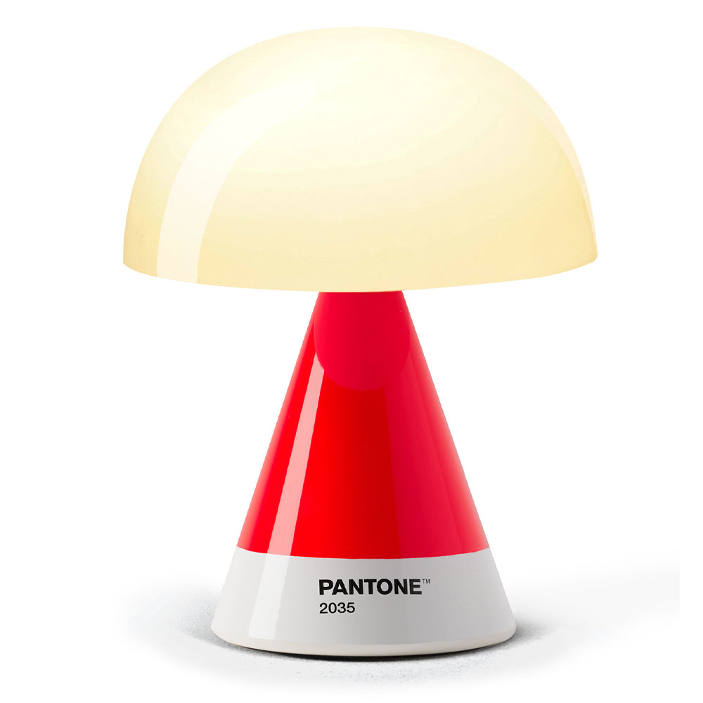 Table Lamps: Lexon Mina M Medium Portable Led Lamp PANTONE -2035 Red
