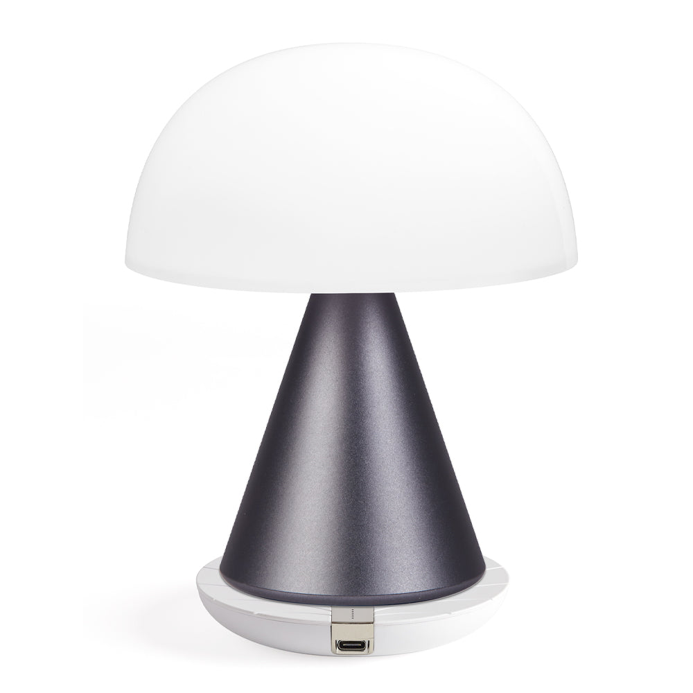 Table Lamps: Lexon Mina L Large Portable Led Lamp - Gunmetal