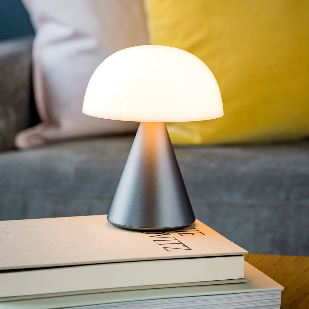 Table Lamps: Lexon Mina L Large Portable Led Lamp - Gunmetal
