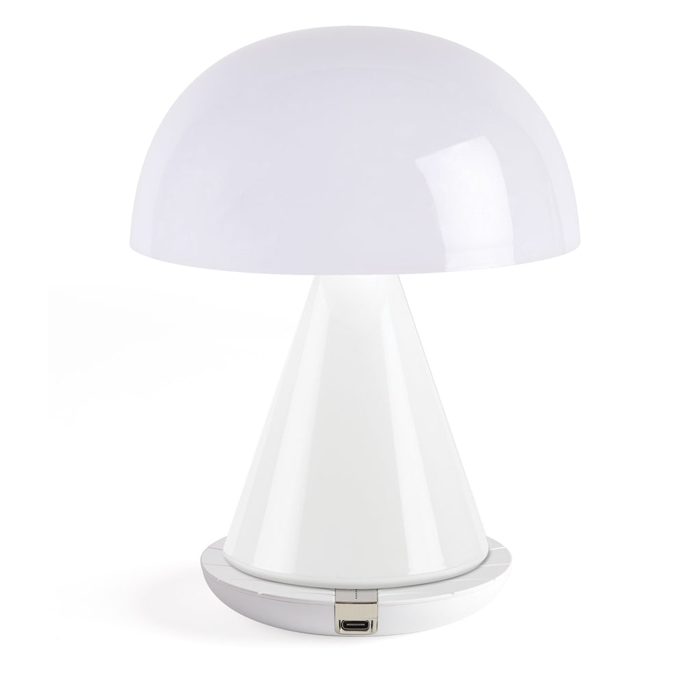 Table Lamps: Lexon Mina L Large Portable Led Lamp - White