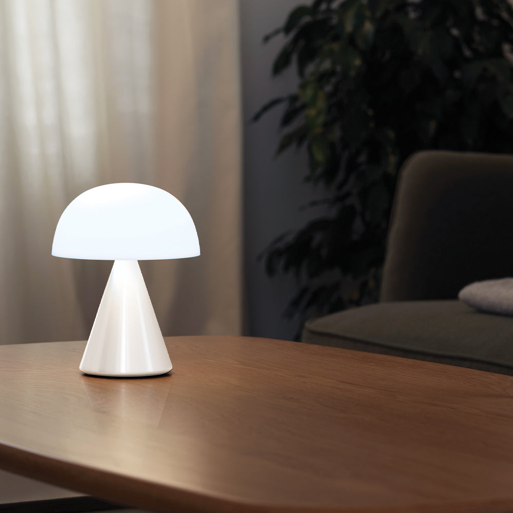 Table Lamps: Lexon Mina L Large Portable Led Lamp - White