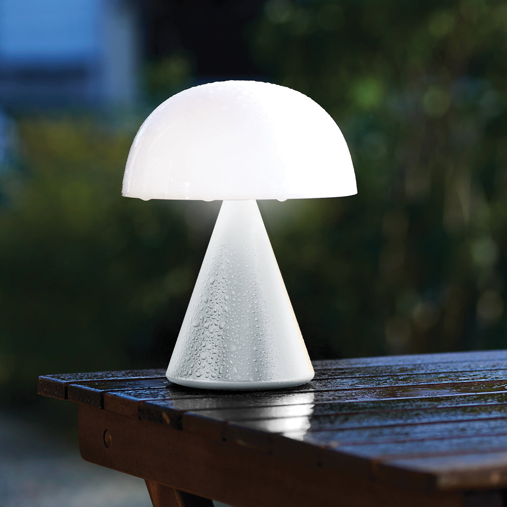 Table Lamps: Lexon Mina L Large Portable Led Lamp - White