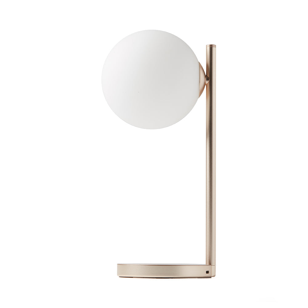 Table Lamps: Lexon Bubble Desk Lamp With Built-In Wireless Charger - Gold