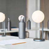 Table Lamps: Lexon Bubble Desk Lamp With Built-In Wireless Charger - Gunmetal