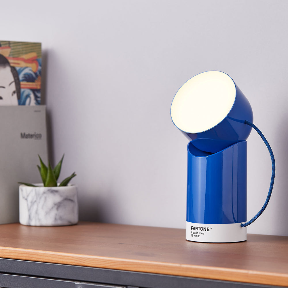 Table Lamps: Lexon Orbe Portable Led Lamp With Moving Head PANTONE - Classic Blue