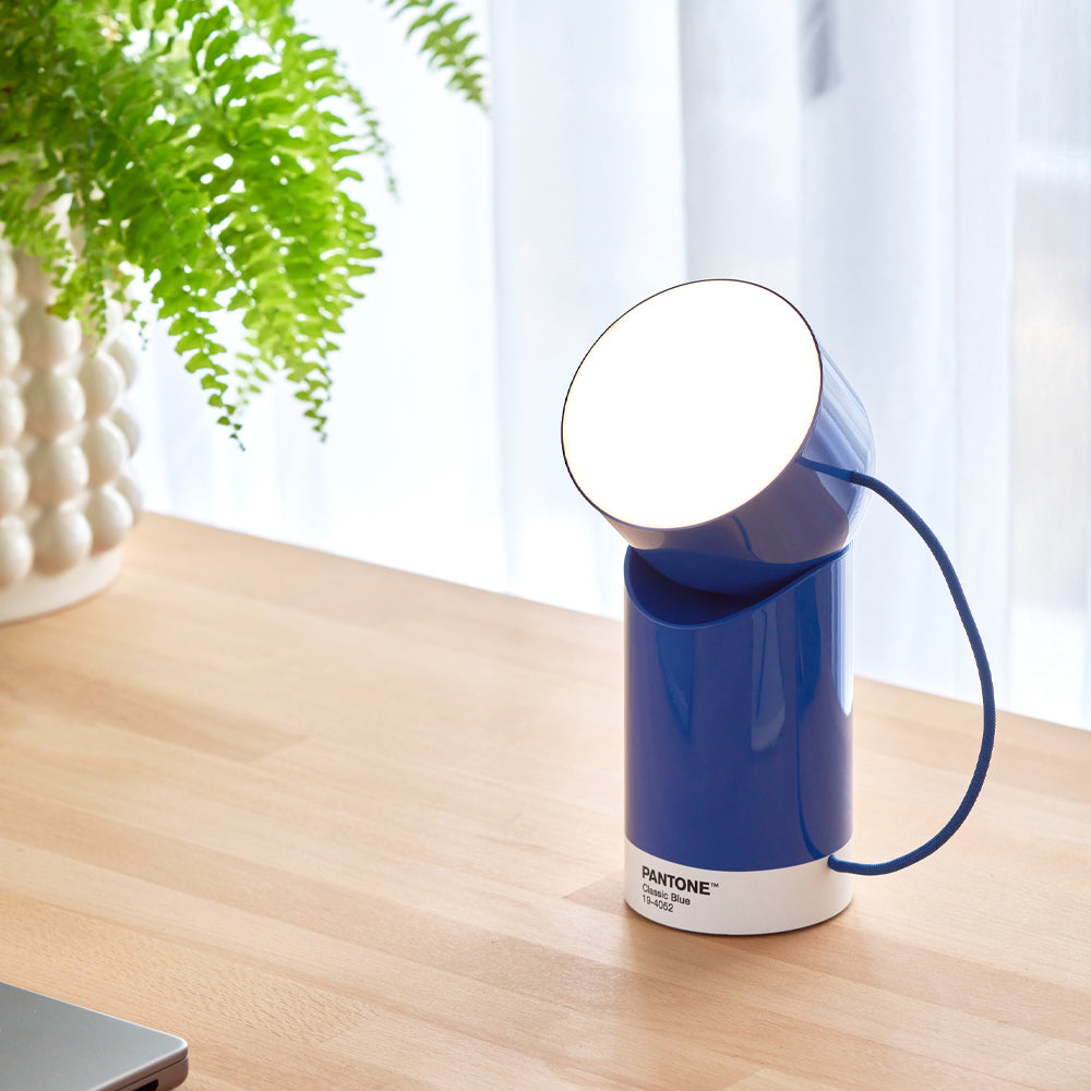 Table Lamps: Lexon Orbe Portable Led Lamp With Moving Head PANTONE - Classic Blue