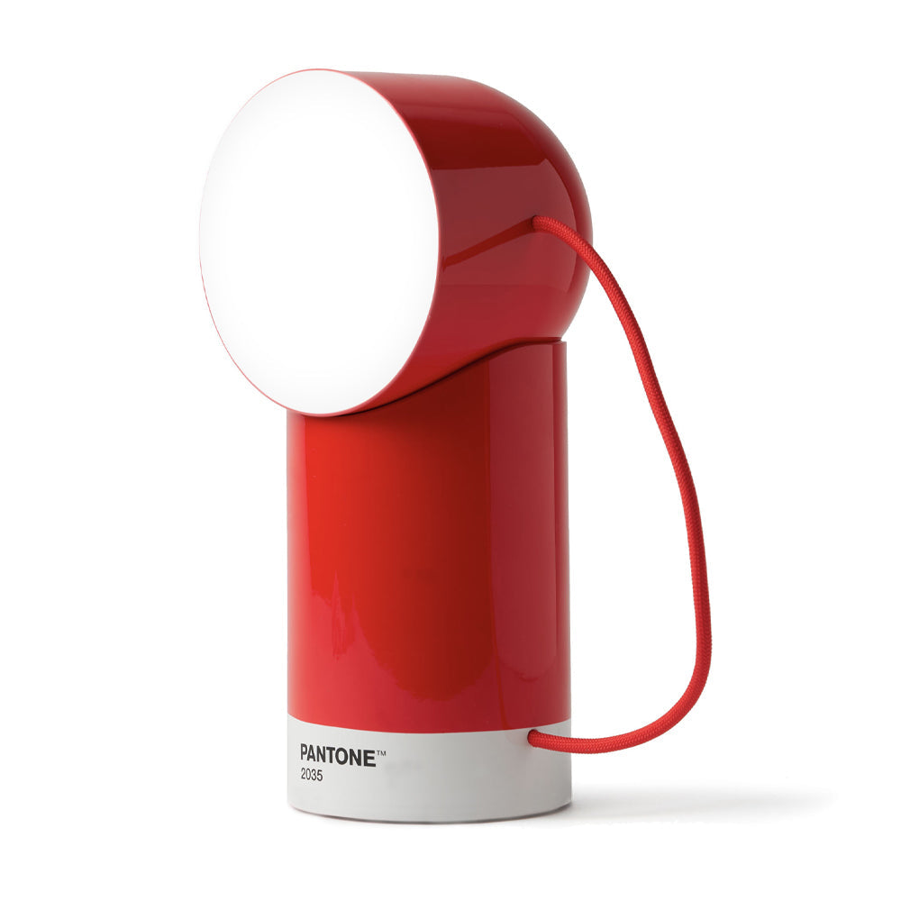 Table Lamps: Lexon Orbe Portable Led Lamp With Moving Head PANTONE - 2035 Red