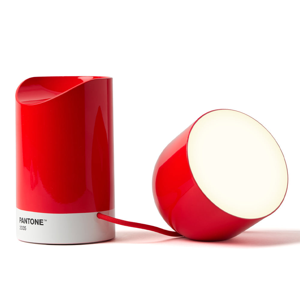 Table Lamps: Lexon Orbe Portable Led Lamp With Moving Head PANTONE - 2035 Red