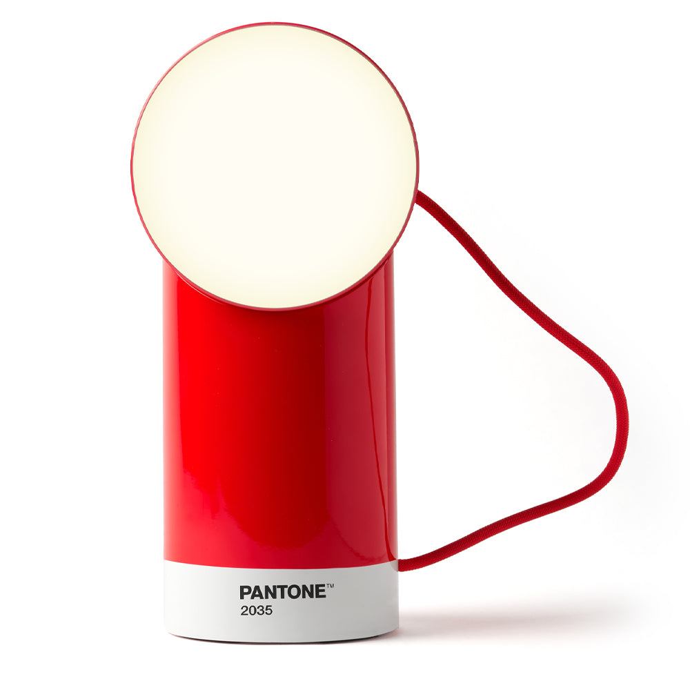 Table Lamps: Lexon Orbe Portable Led Lamp With Moving Head PANTONE - 2035 Red