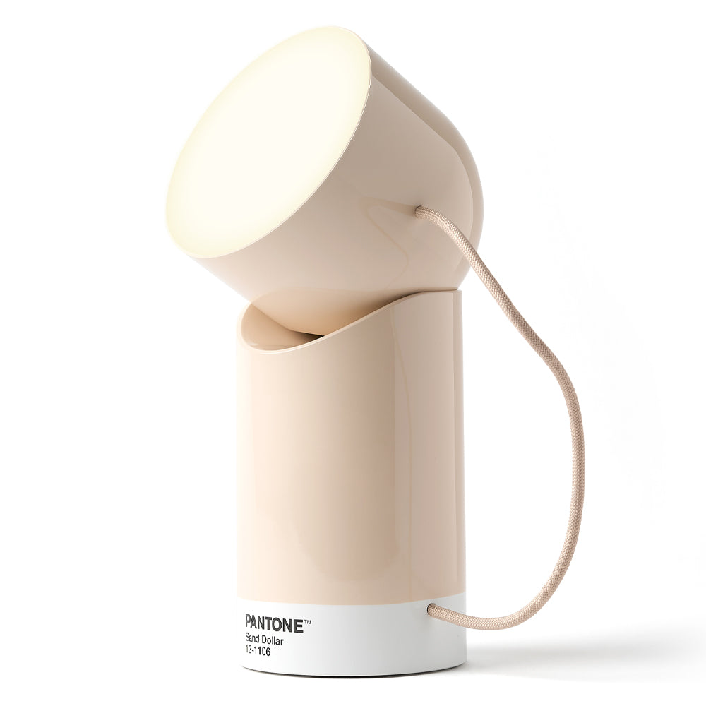 Table Lamps: Lexon Orbe Portable Led Lamp With Moving Head PANTONE - Sand