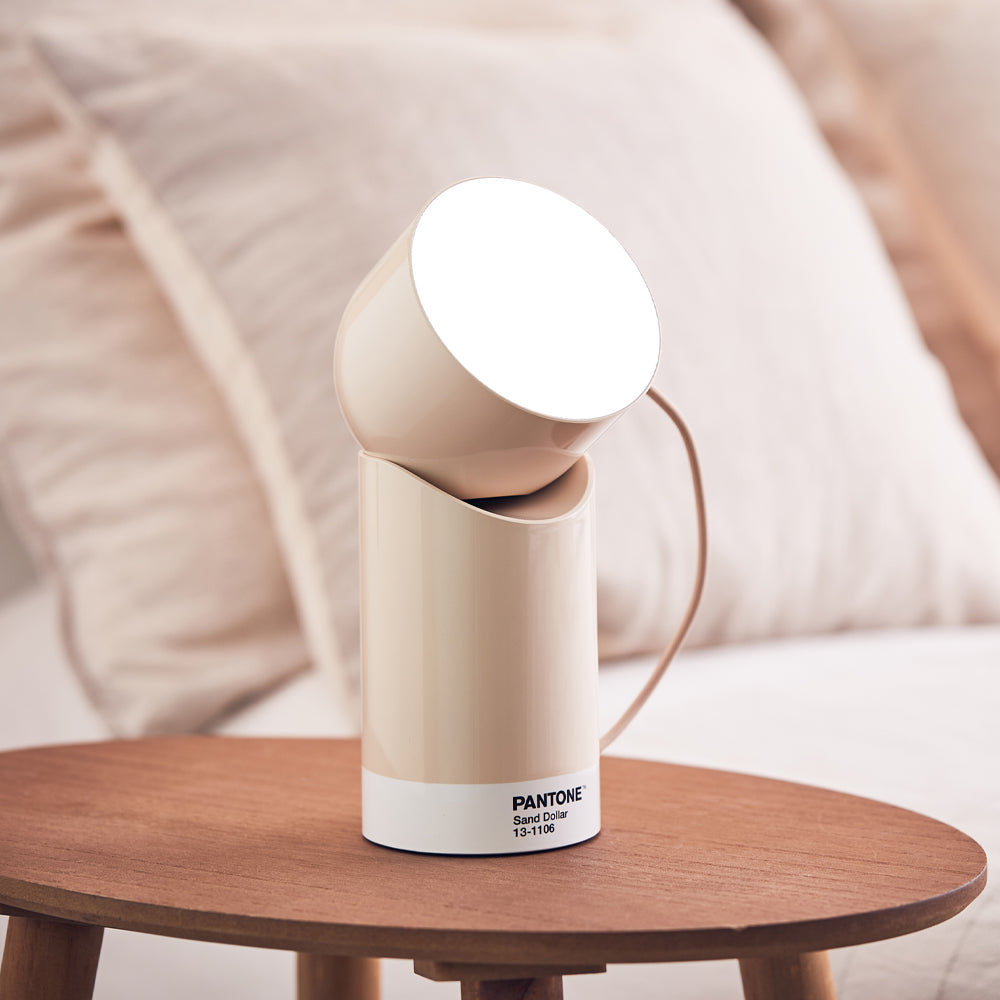 Table Lamps: Lexon Orbe Portable Led Lamp With Moving Head PANTONE - Sand