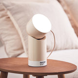 Table Lamps: Lexon Orbe Portable Led Lamp With Moving Head PANTONE - Sand