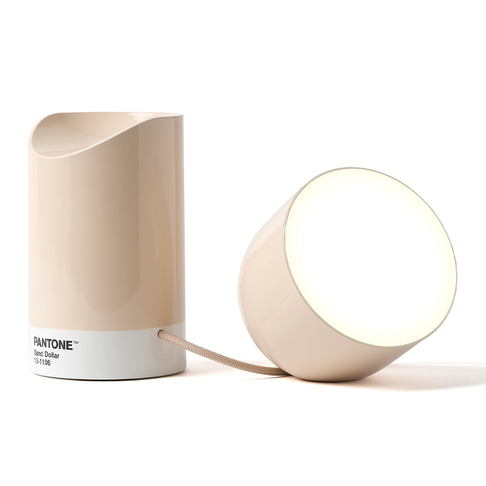 Table Lamps: Lexon Orbe Portable Led Lamp With Moving Head PANTONE - Sand
