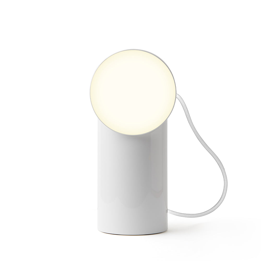 Table Lamps: Lexon Orbe Portable Led Lamp With Moving Head - White