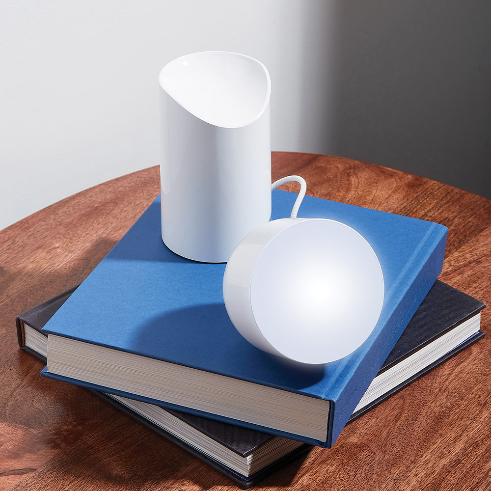 Table Lamps: Lexon Orbe Portable Led Lamp With Moving Head - White