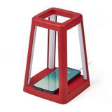 Table Lamps: Lexon Lantern Portable Lamp With Built-In Wireless Charger - Red