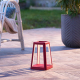 Table Lamps: Lexon Lantern Portable Lamp With Built-In Wireless Charger - Red