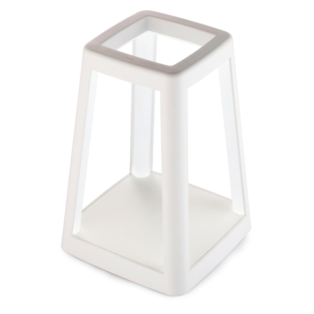 Table Lamps: Lexon Lantern Portable Lamp With Built-In Wireless Charger - White