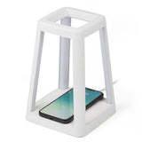 Table Lamps: Lexon Lantern Portable Lamp With Built-In Wireless Charger - White
