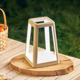Table Lamps: Lexon Lantern Portable Lamp With Built-In Wireless Charger - White