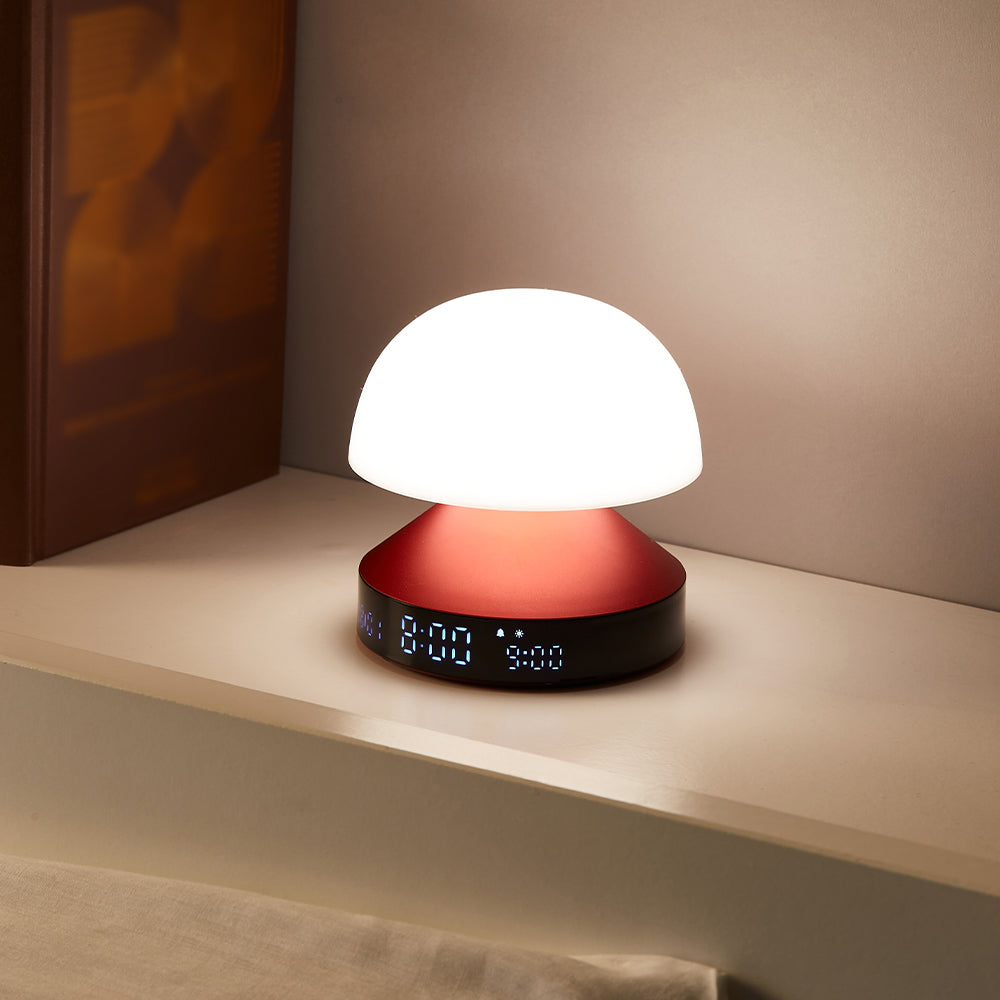 Clocks: Lexon Mina Sunrise Sunrise Alarm Clock - Red