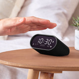 Clocks: Lexon Ray Clock Lcd Alarm Clock With Temperature / Humidity Display - Black