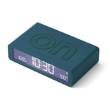 Clocks: Lexon Flip Classic Reversible Alarm Clock - Blue
