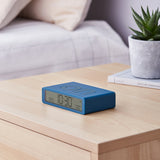 Clocks: Lexon Flip Classic Reversible Alarm Clock - Blue
