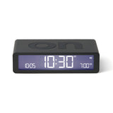 Clocks: Lexon Flip Classic Reversible Alarm Clock - Grey