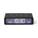 Clocks: Lexon Flip Classic Reversible Alarm Clock - Black