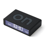 Clocks: Lexon Flip Classic Reversible Alarm Clock - Black