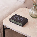 Clocks: Lexon Flip Classic Reversible Alarm Clock - Black